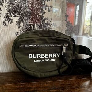 Burberry Dark Green Belt Bag for Men